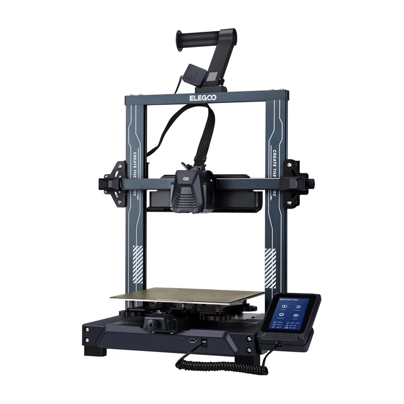 3D-tulostin Elegoo Neptune 4 Pro kaksois-Z-akselilla ja hiljaisilla askelmoottoriohjaimilla