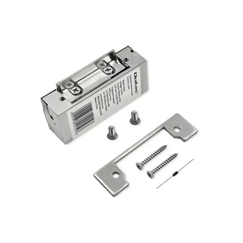 Sähkömagneettinen lukko QOLTEC 52459 12V symmetrinen muistilla ja lukituksella