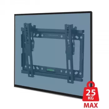 Seinä-TV-teline ESPERANZA ERW010 14–50 tuuman (35,6–127 cm) näytöille, kallistus 15°, VESA 75x75–200x200, enimmäiskuorma 25 kg, musta
