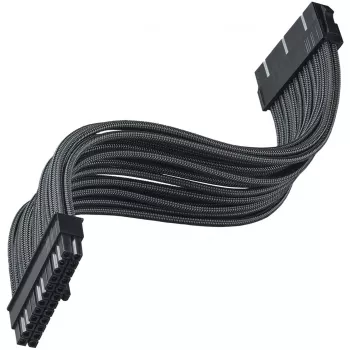 SilverStone PP07E - virran jatkokaapeli - ATX, 24-pin (W) - ATX, 24-pin (M) - 30 cm - musta