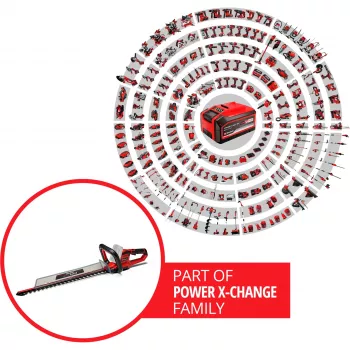 Power X-Change akkupensasleikkuri GE-CH 18/60 Li-Solo, 18 volttia (punainen/musta, ilman akkua ja laturia)
