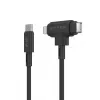 HYPER HyperJuice USB-kaapeli USB 2.0 1,5 m USB-C USB-C/Lightning musta