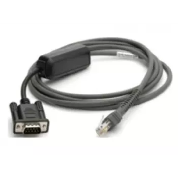 Zebra CBA-R10-S07ZBR sarjakaapeli musta 2,13 m DB9 RJ-45