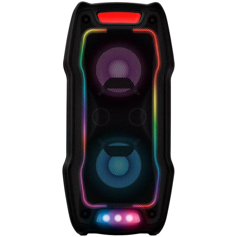 Kaiutin SVEN PS-730, musta (100W, TWS, Bluetooth, FM, USB, microSD, LED-näyttö, 4400 mAh)