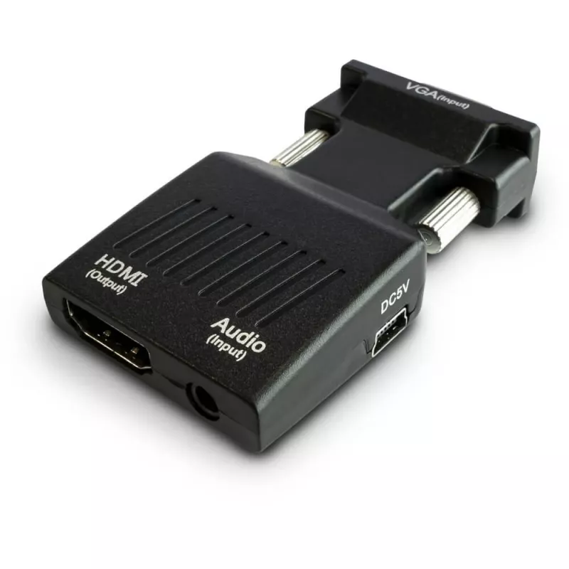 SAVIO CL-145 VGA-HDMI-muunnin, ääni, Full HD, musta