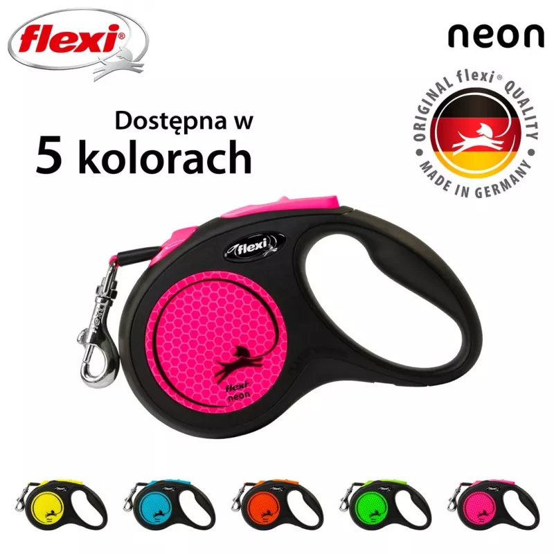 Flexi New Neon S 5 m koiran flexi-hihna