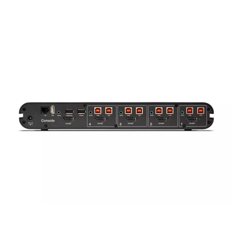 Belkin Universal Secure Single-Head KVM-kytkin, 4 porttia, DisplayPort/HDMI – DisplayPort/HDMI, pöytämalli, PP4.0 (F1DN104KVM-UN-4)