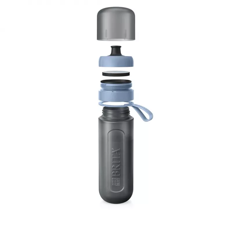 BRITA Active -vesisuodatinpullo 600 ml pastellinsininen suodattimilla
