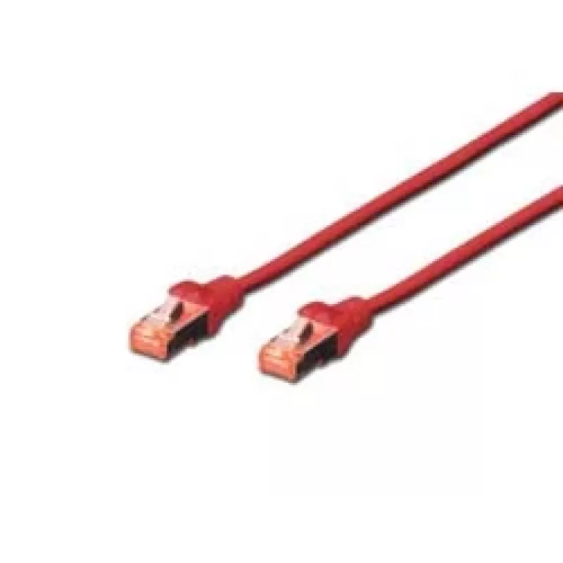 DIGITUS CAT 6 S/FTP -kytkentäkaapelisarja DK-1644-010-R-10, 1 m, punainen, 10 kpl