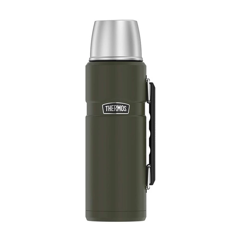 Termospullo THERMOS TH-170028 470 ml, tyhjiöeristetty ruostumaton teräs, oliivinvihreä, 24 h kuuma/kylmä