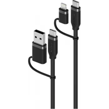 Alogic ELEMENTS SILICONE 4-IN-1 - kaapeli - digitaalinen/tieto (ELSI4IN1U2BK1.5)