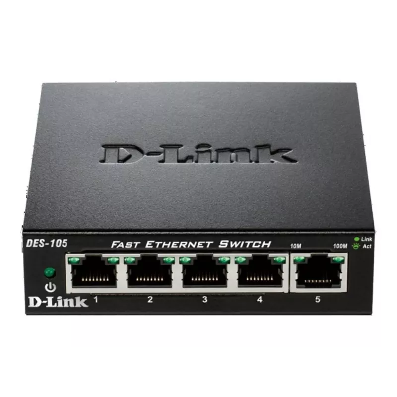 D-Link DES-105 hallitsematon L2 musta