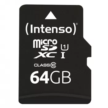 Intenso Performance - flash-muistikortti (microSDXC SD-adapterilla) - 64GB - UHS-I U1 / Class10 - microSDXC UHS-I (3424490)