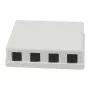 Synergy21 Keystone, moduulikannatin, patch-paneeli 4x TP-moduulille, pinta-asennus, valkoinen (ABS)