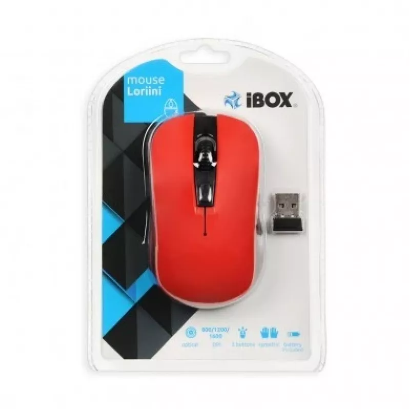 iBox LORIINI hiiri molempikätinen RF langaton optinen 1600 DPI