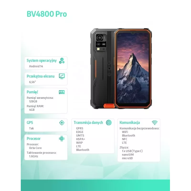 Blackview BV4800Pro 4GB/128GB oranssi