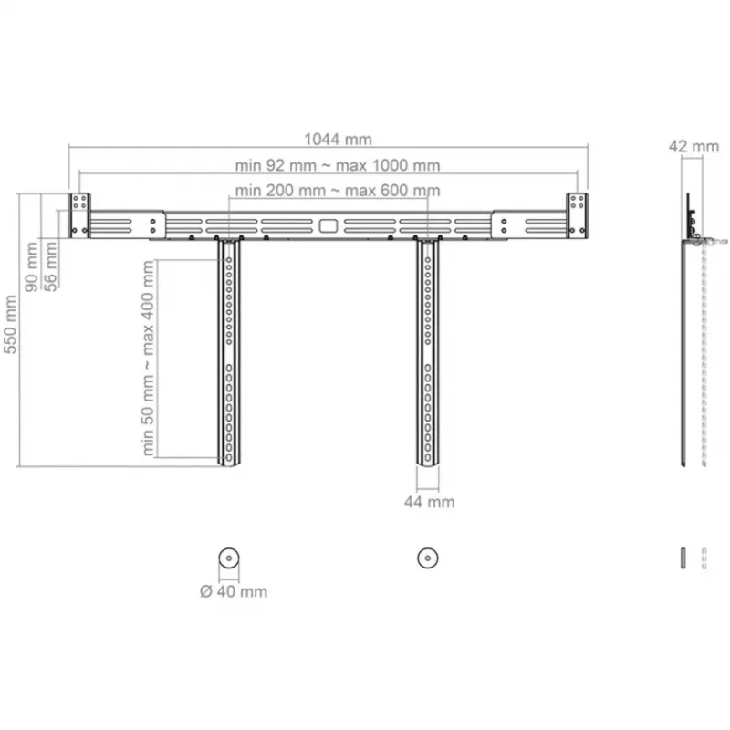 Hagor LS-1 soundbar-teline, musta