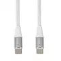 USB-C–USB-C-kaapeli IBOX IKUTC2W 2 m, USB 2.0, 3 A, valkoinen, tekstiilipunos