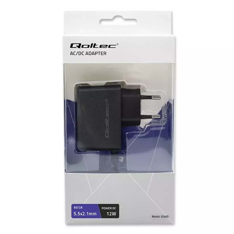 Virtalähde QOLTEC 52405 6V 2A 12W kannettavien laitteiden virtalähde