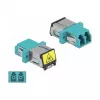 DeLOCK 86900 kuituliitäntä LC Duplex naaras-naaras Multimode aqua