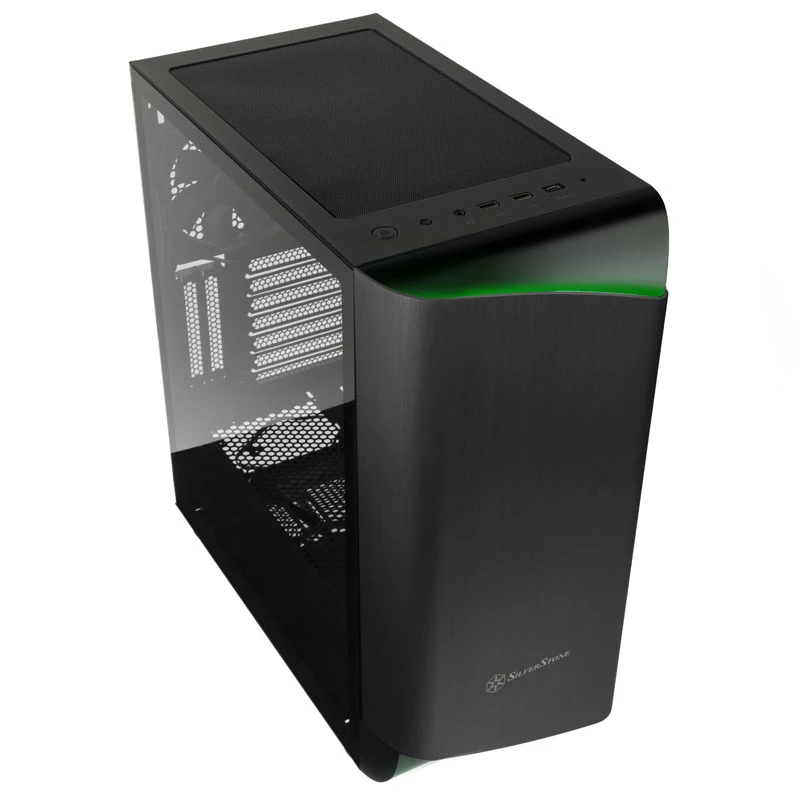 SilverStone Seta A1 Midi-Tower, Tempered Glass - musta