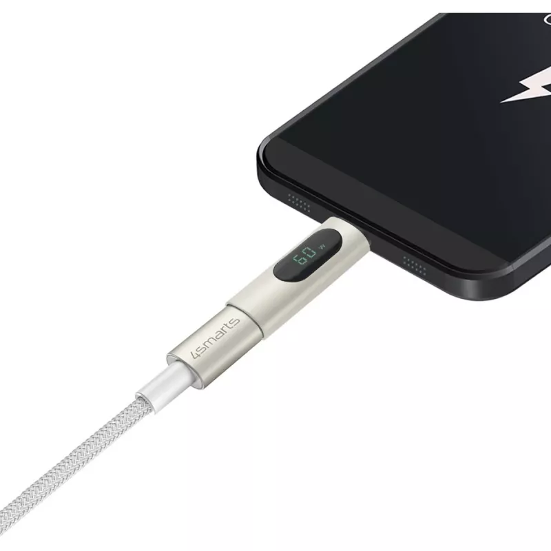 4smarts USB-C–USB-C-kaapeli PremiumCord 100W 3 m valkoinen - 3 m - USB C - USB C - USB 2.0 - 0,48 Gbit/s - valkoinen