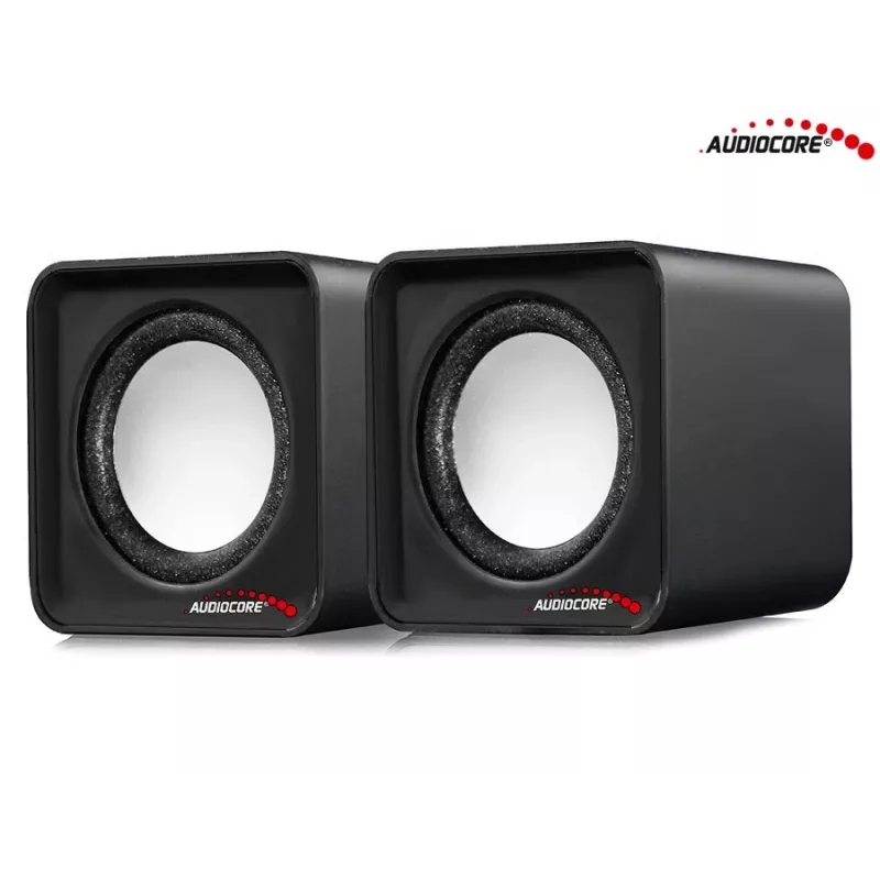 2-tie PC-kaiutin Audiocore AC870 B — 3 W RMS, johdollinen USB-virtalähde, 3,5 mm tulo, 2.0 kanavaa