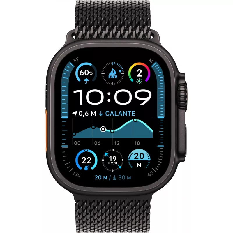 Apple Watch Ultra 2 Cell 49 mm Black Titan Milanese Loop S