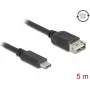 USB-kaapeli DELOCK 81539 USB Type-C - USB Type-A, 5 m pituus