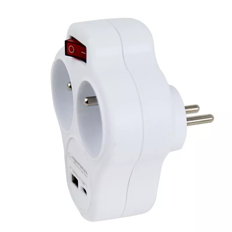 Esperanza ELK311W Sähköinen jakaja 2 GN. USB-C USB-A IN. valkoinen