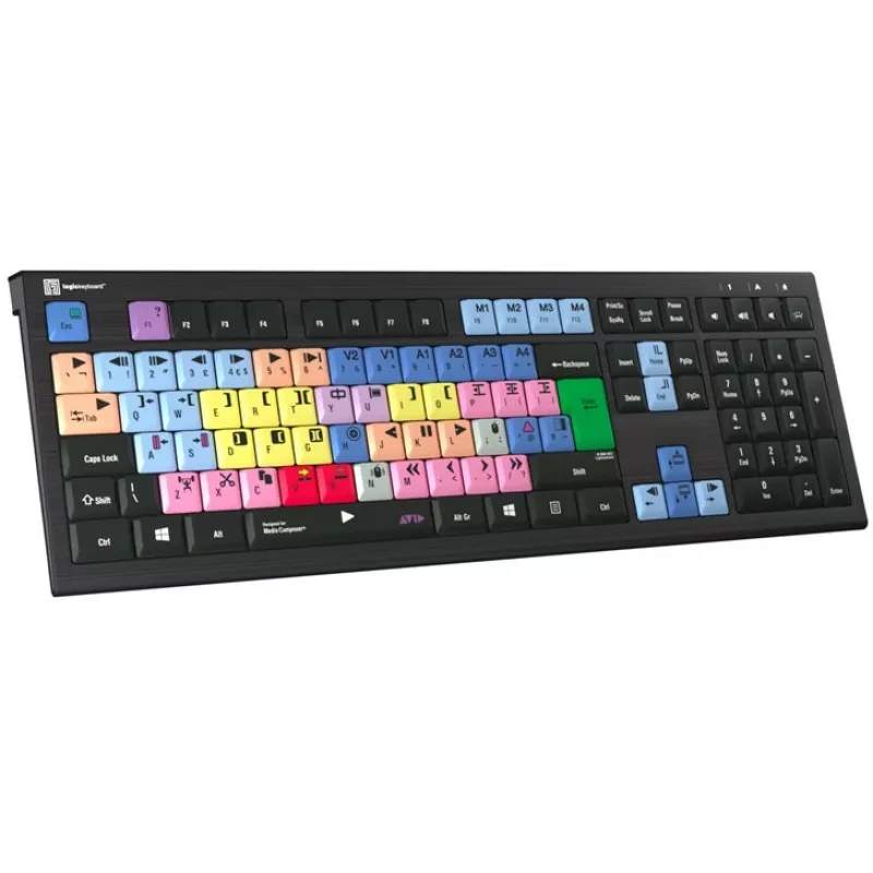 Logickeyboard Avid Media Composer ASTRA 2 taustavalaistu näppäimistö PC UK (LKB-MCOM4-A2PC-UK)