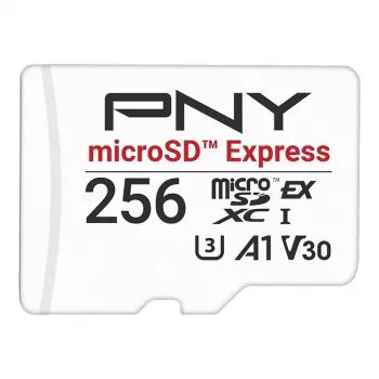 MicroSDXC-muistikortti PNY microSD Express 256 GB UHS‑I luku 890 MB/s kirjoitus 750 MB/s U3 V30