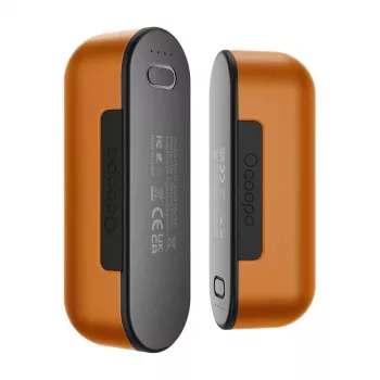 Uudelleenladattava käsienlämmitin Ocoopa UT2s, 2×5000 mAh akku, 4 lämpötasoa, USB-C, alumiini, oranssi