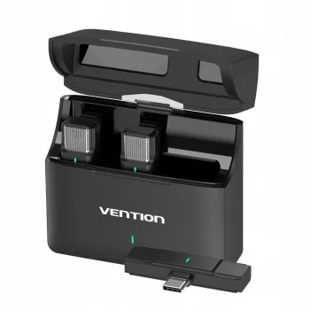 Setti 2 Vention USB-C-mikrofonia + latauskotelo