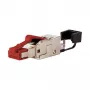 METZ CONNECT - verkkoliitäntä - RJ-45 (M) suora - suojattu - halogeeniton, ilman koukkua - punainen (130G405032-E)