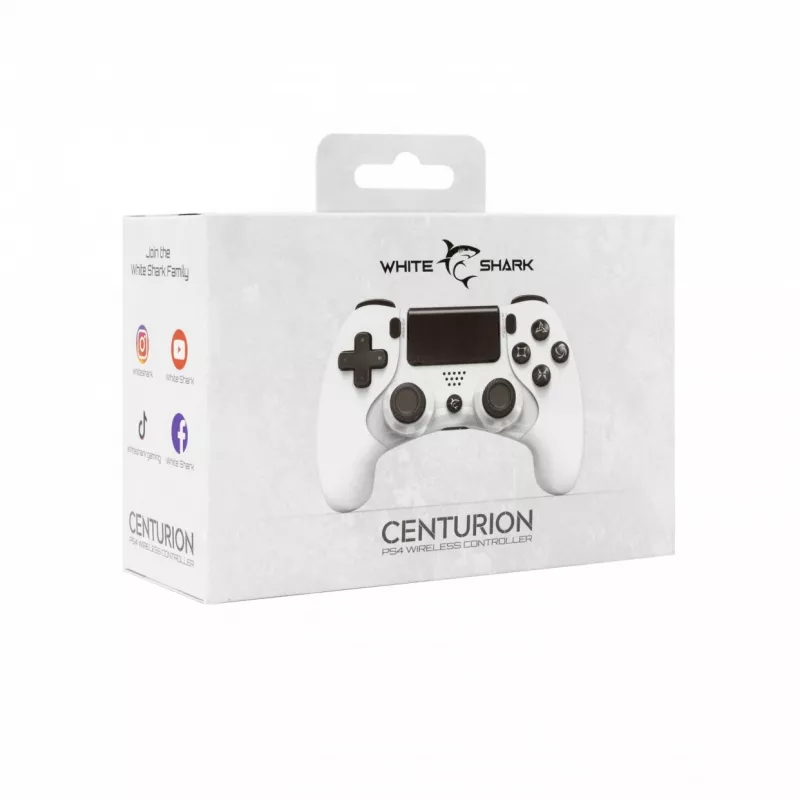 Peliohjain White Shark CENTURION musta valkoinen Bluetooth PlayStation 4 3