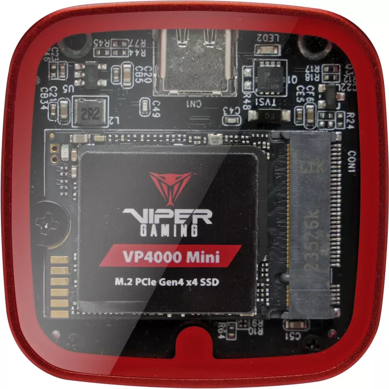 Ulkoinen M.2-NVMe-kotelo PATRIOT EV330U31CK 2230 SSD-asemalle, USB Type-C 3.2 Gen2 10 Gbit/s