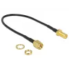 Koaksiaalikaapeli DeLOCK 88876 RP-SMA standardi 0,2 m musta