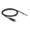 DELOCK adapterikaapeli USB 2.0 Type-A sarjaporttiin RS-485 2 m musta