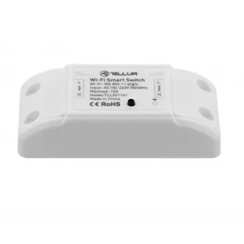 Inline WiFi -kytkin Tellur TLL331161 2200W — älykäs inline-rele lampuille ja laitteille
