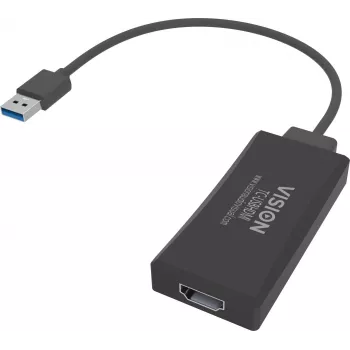USB-näyttösovitin Vision TC-USBHDMI 1920 x 1080 pikseliä musta