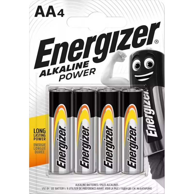Alkaline AA -kertakäyttöparisto Energizer Classic 1,5V LR6 — 4 kpl, 50,5×14,5 mm, 23 g