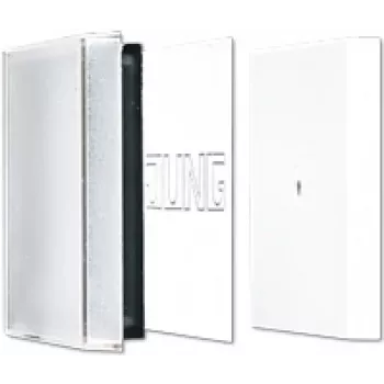 Kansi valokytkimelle Jung LS 990 NAGL, valkoinen, modulaarisille keinupainikkeille