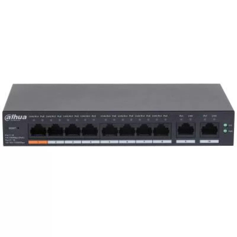 Dahua Technology DH-CS4010-8ET-60 verkkokytkin hallittava L2 Fast Ethernet (10/100) Power over Ethernet (PoE) musta