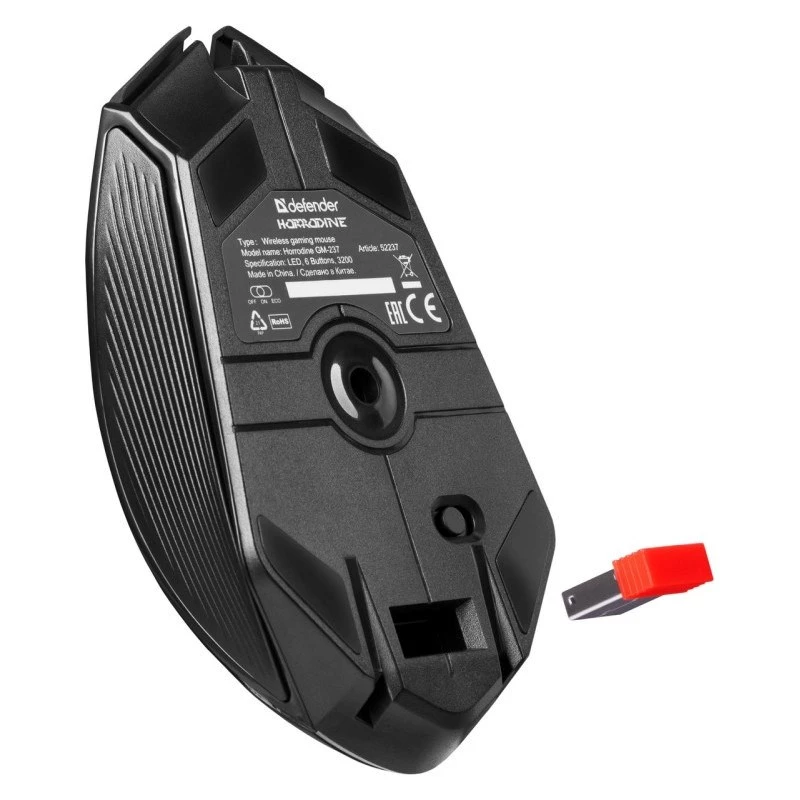 Hiiri DEFENDER GM-126 TISA RF+BT OPTINEN 1600dpi 6P musta