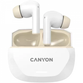 Kuulokkeet CANYON HEXAGON 7 TWS ANC+ENC langaton lataus valkoinen beige