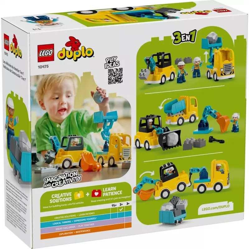 LEGO DUPLO 10475 3-in-1 Rakennustyömaan ajoneuvot
