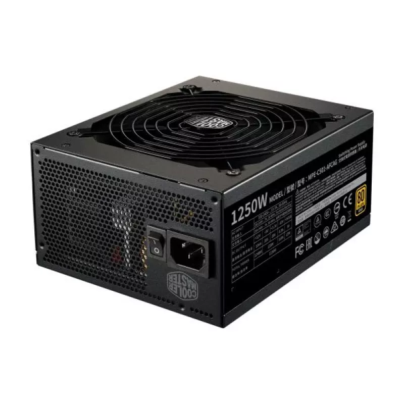 Cooler Master MPE-C501-AFCAG-EU MWE Gold V2, ATX 1250W, RTX Ready, modulaarinen, 140mm, musta