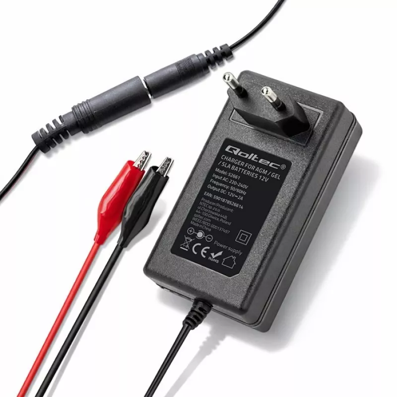 QOLTEC-akku­laturi 24V 19,2W, malli 52662