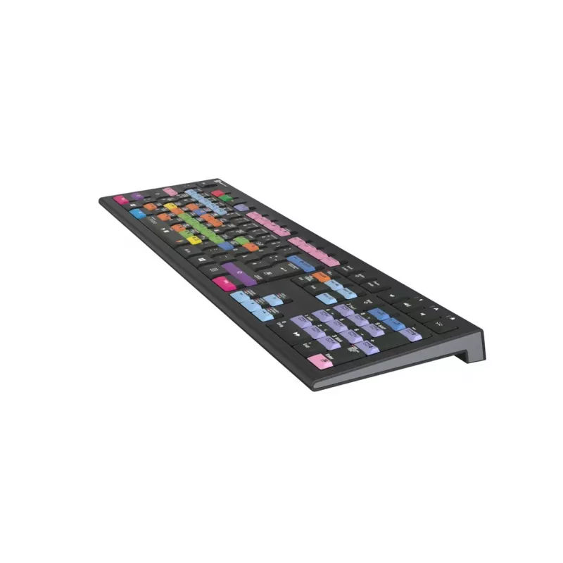 Näppäimistö Logickeyboard LKB-FLS-A2PC-DE Universal USB QWERTZ saksalainen musta